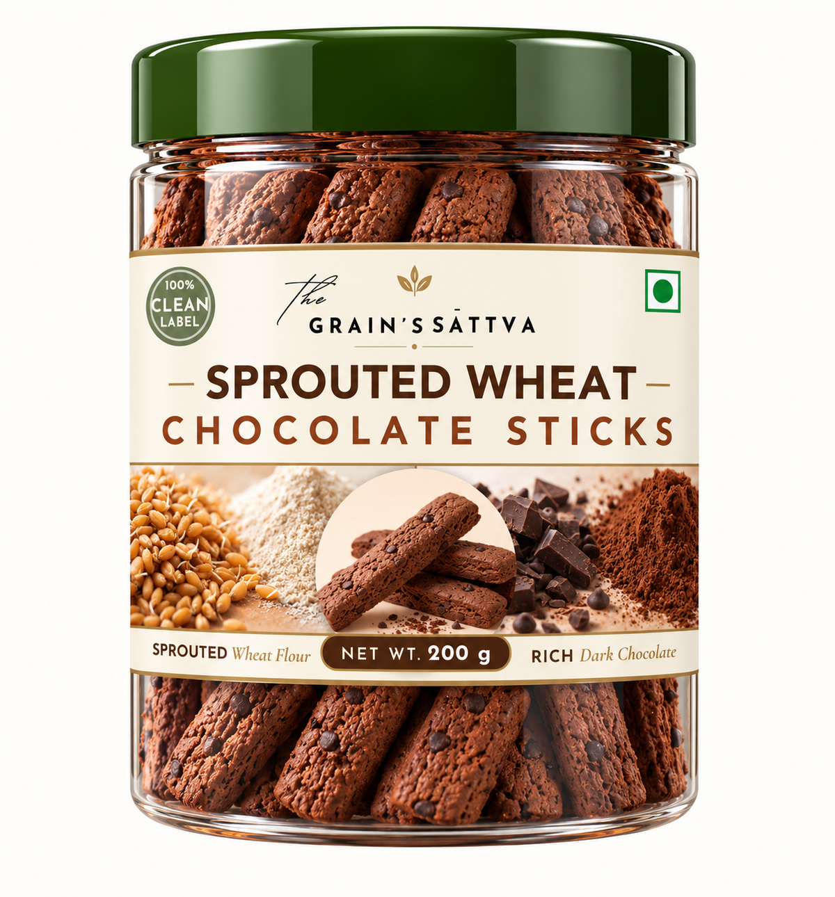 Sprouted Wheat Chocolate Biscotte