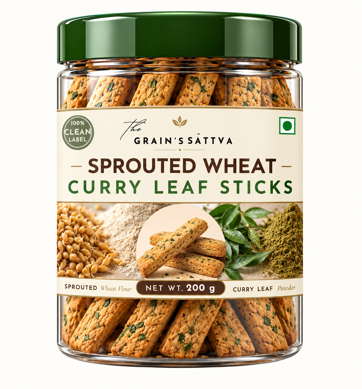 Sprouted Wheat Curry Leaf Biscotte