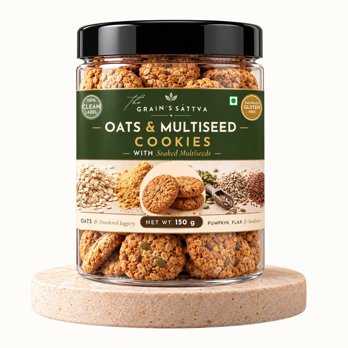 MULTI-SEED COOKIES – Healthy Instant Oats Cookies with Sunflower & Pumpkin Seeds | Guilt-Free Tea Time Snack